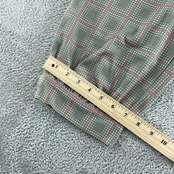 Puma Girls Plaid Capri Golf Pants Size S Gray & Pink Cotton/Elastane Fit 5171 - Picture 7 of 10
